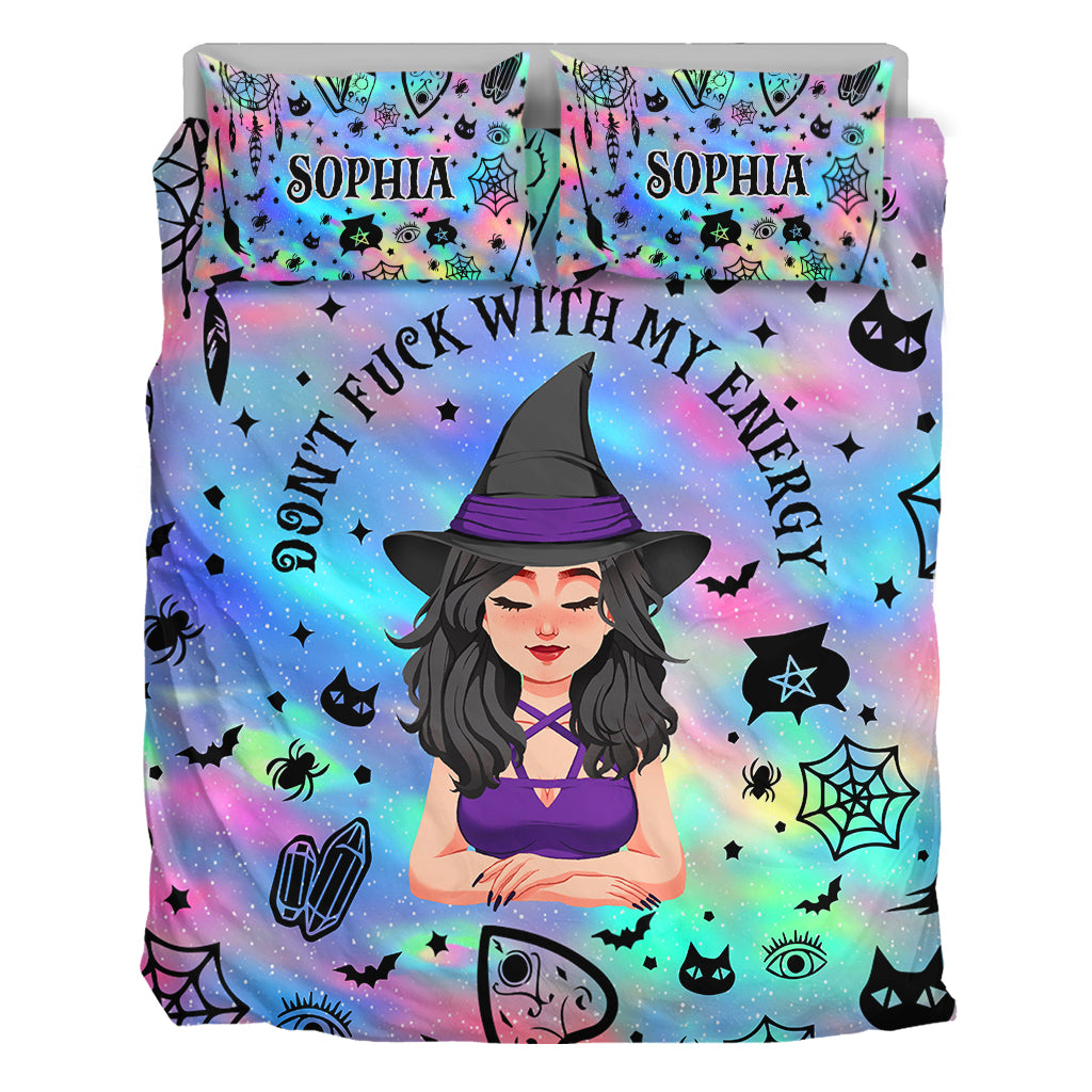 Don't F With My Energy - Personalized Witch Bedding Set
