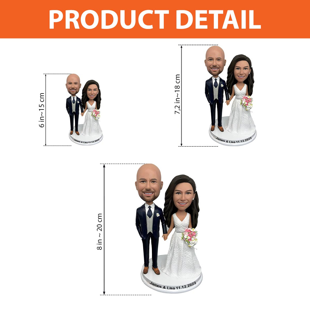 Groom And Bride Wedding Gift - Personalized wedding Bobblehead