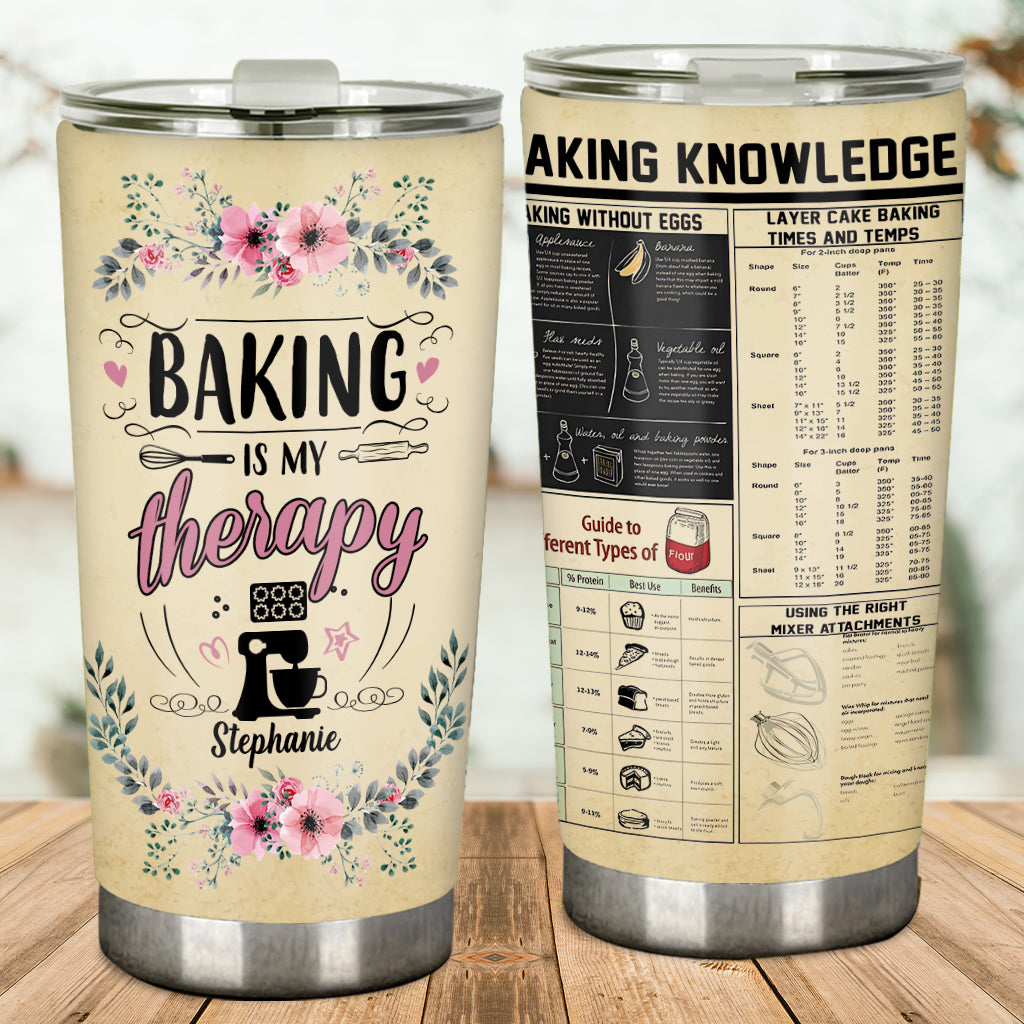 Baking Therapy - Personalized Baking Tumbler