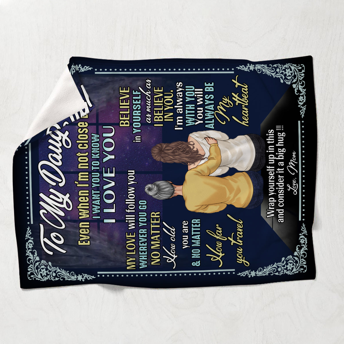 To My Daughter - Personalized Daughter Blanket