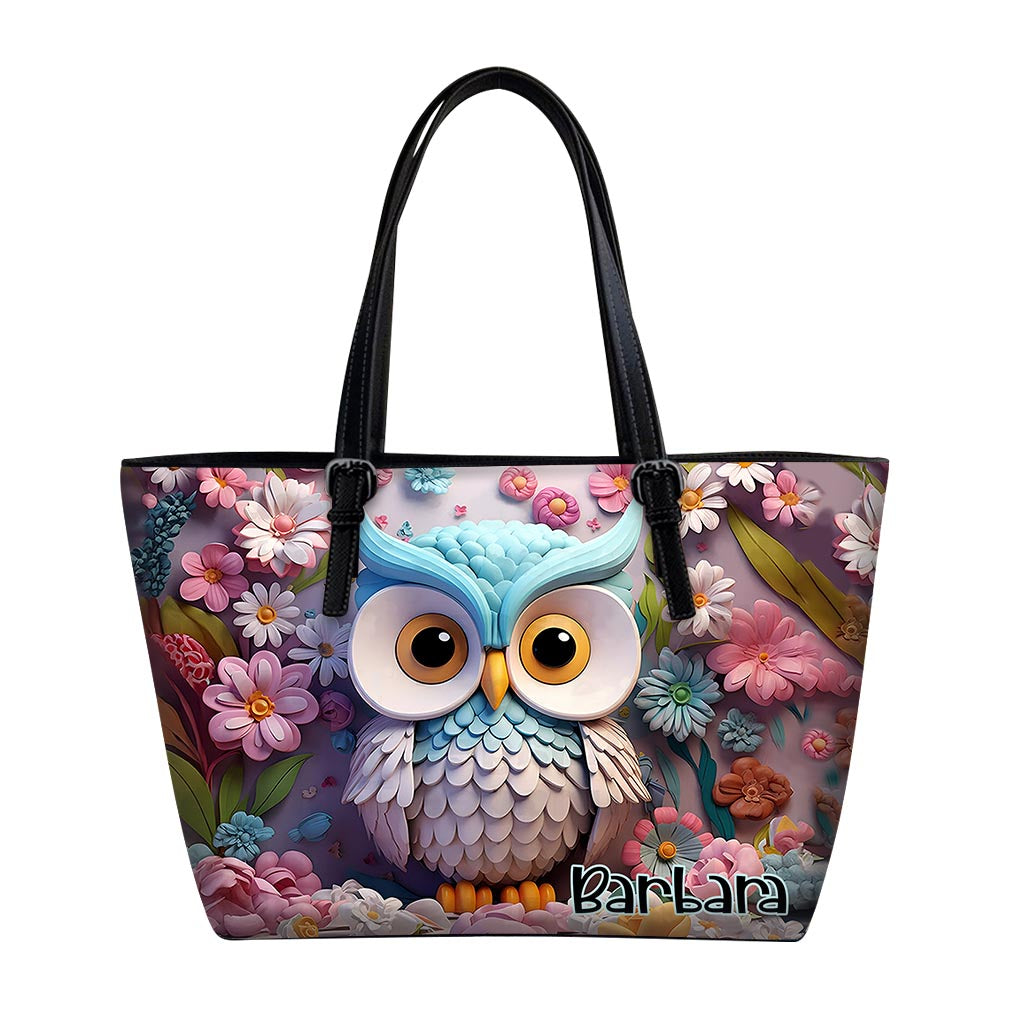 Cool Owl - Personalized Owl Leather Bag