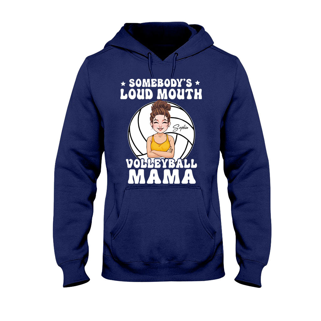 Loud Mouth Volleyball Mama - Personalized Volleyball T-shirt And Hoodie