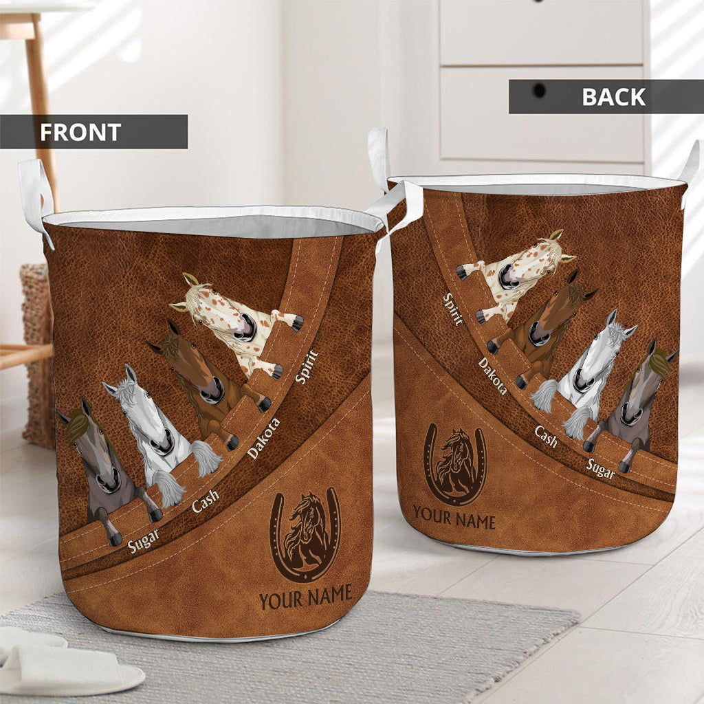 Love Horse Custom Pets Lover Personalized Horse Laundry Basket