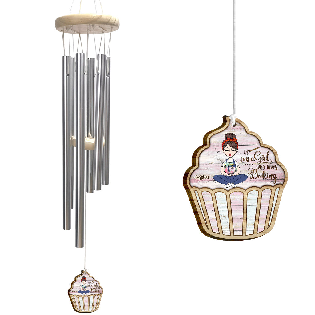 Just A Girl Who Loves Baking - Personalized Baking Wind Chime