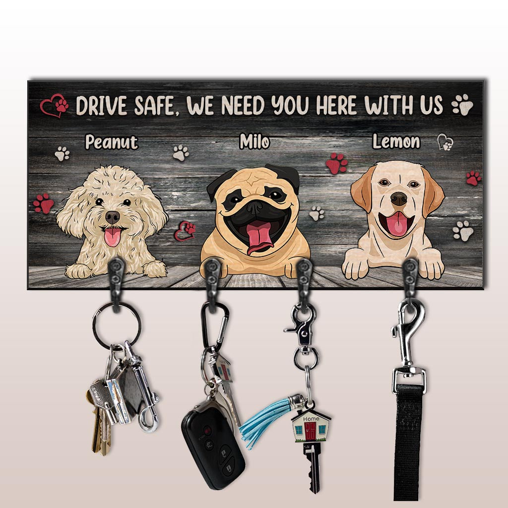 Drive Safe - Personalized Dog Key Rack