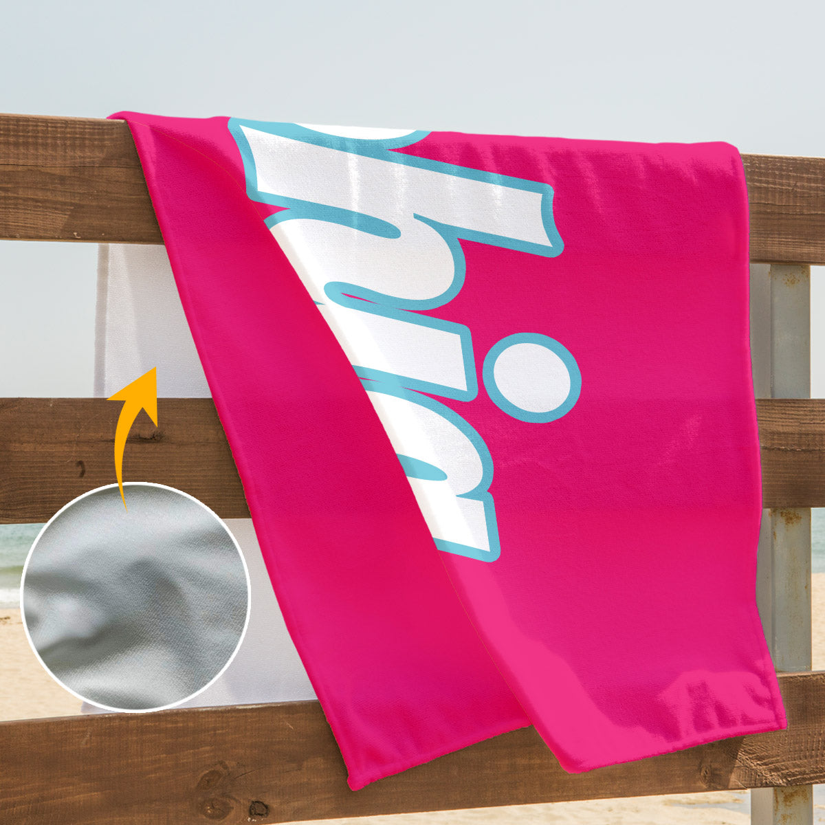 Colorful Name - Personalized Beach Towel