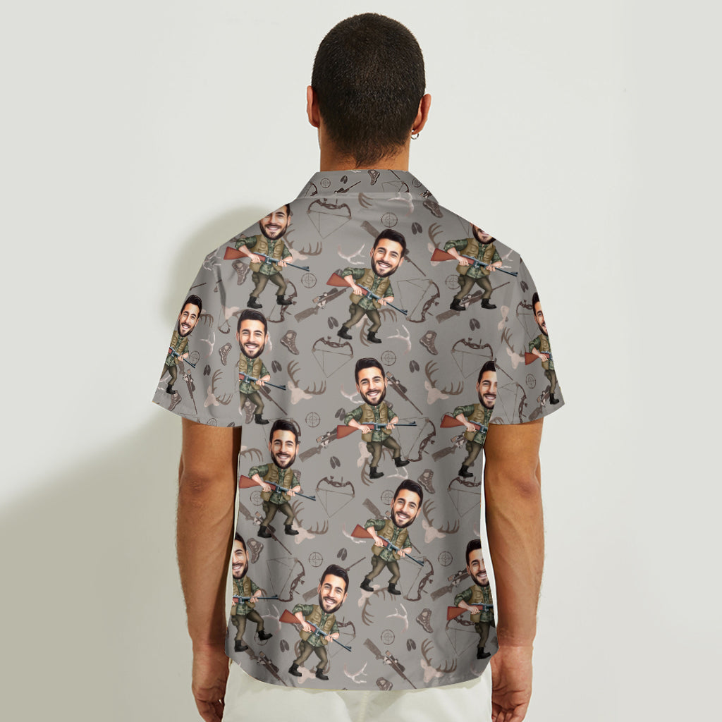 Photo Inserted Funny Hunting - Personalized Hunting Hawaiian Shirt