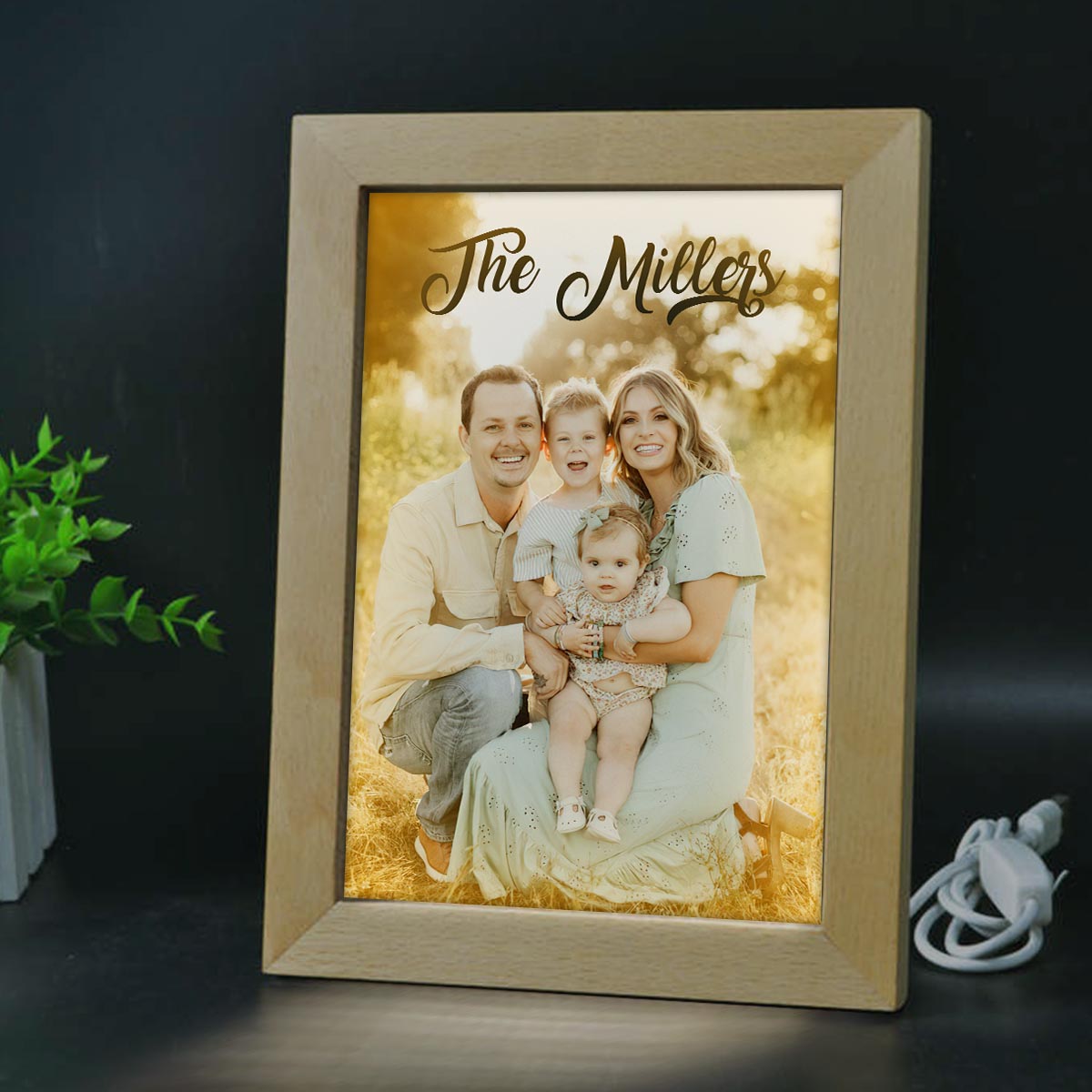 Love Family - Personalized Family Light Photo Frame