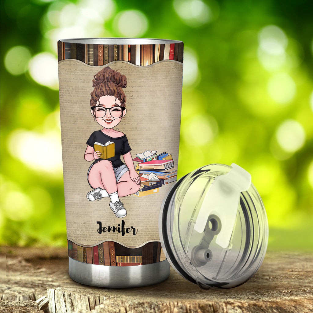 Just A Girl Who Loves Book - Personalized Book Tumbler
