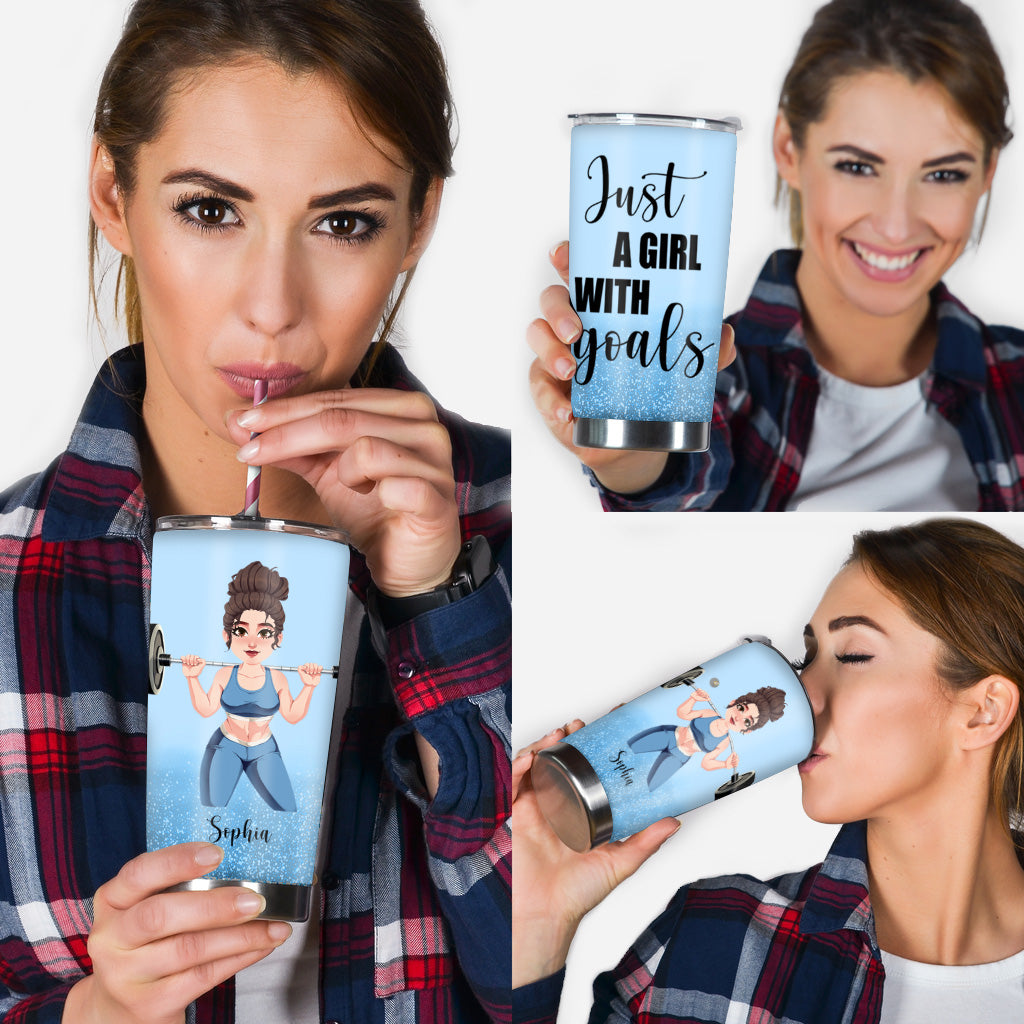 And She Lifted Happily Ever After - Personalized Fitness Tumbler