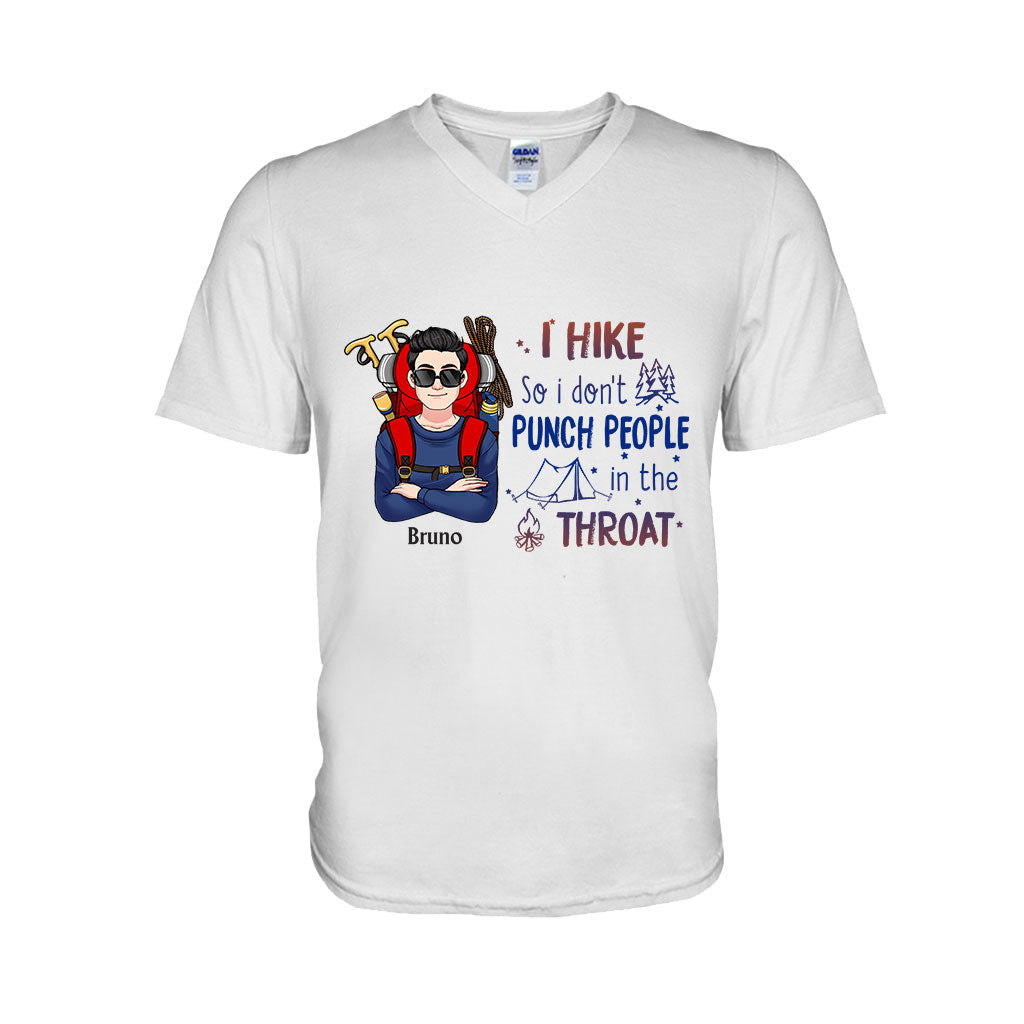 I Hike So I Don’t Punch People In The Throat - Personalized Hiking T-shirt And Hoodie