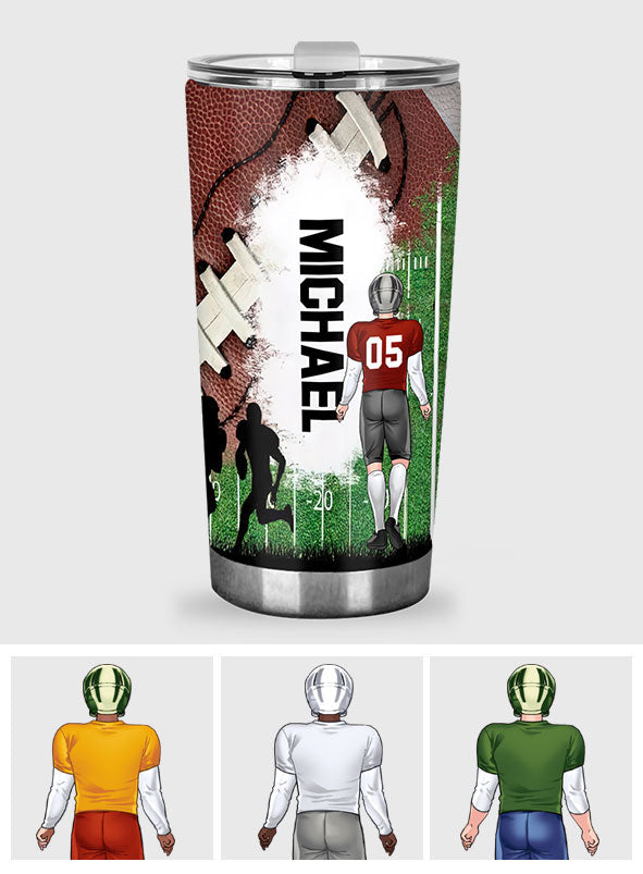 Love Football - Football gift for him, father, husband, son - Personalized Tumbler