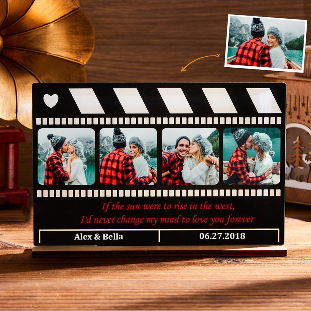 Creative Clapperboard - Personalized Couple 1 Layered Big Freestanding