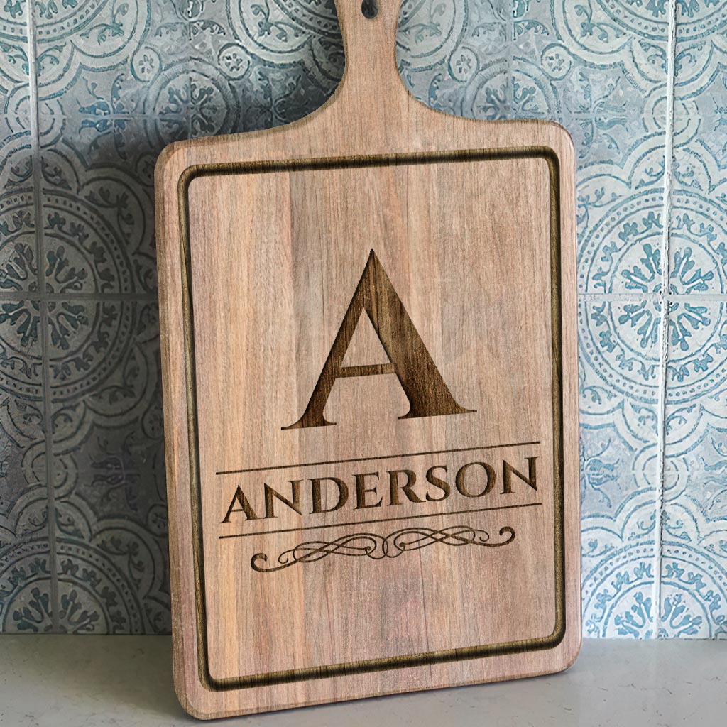 Engraved Wood Chopping Board - Personalized Cooking Cutting Board