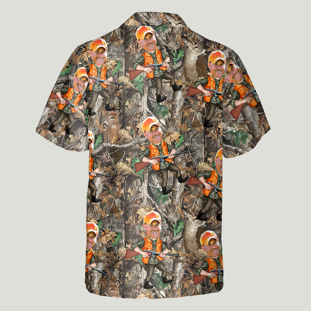 Photo Inserted Hunter - Personalized Hunting Hawaiian Shirt