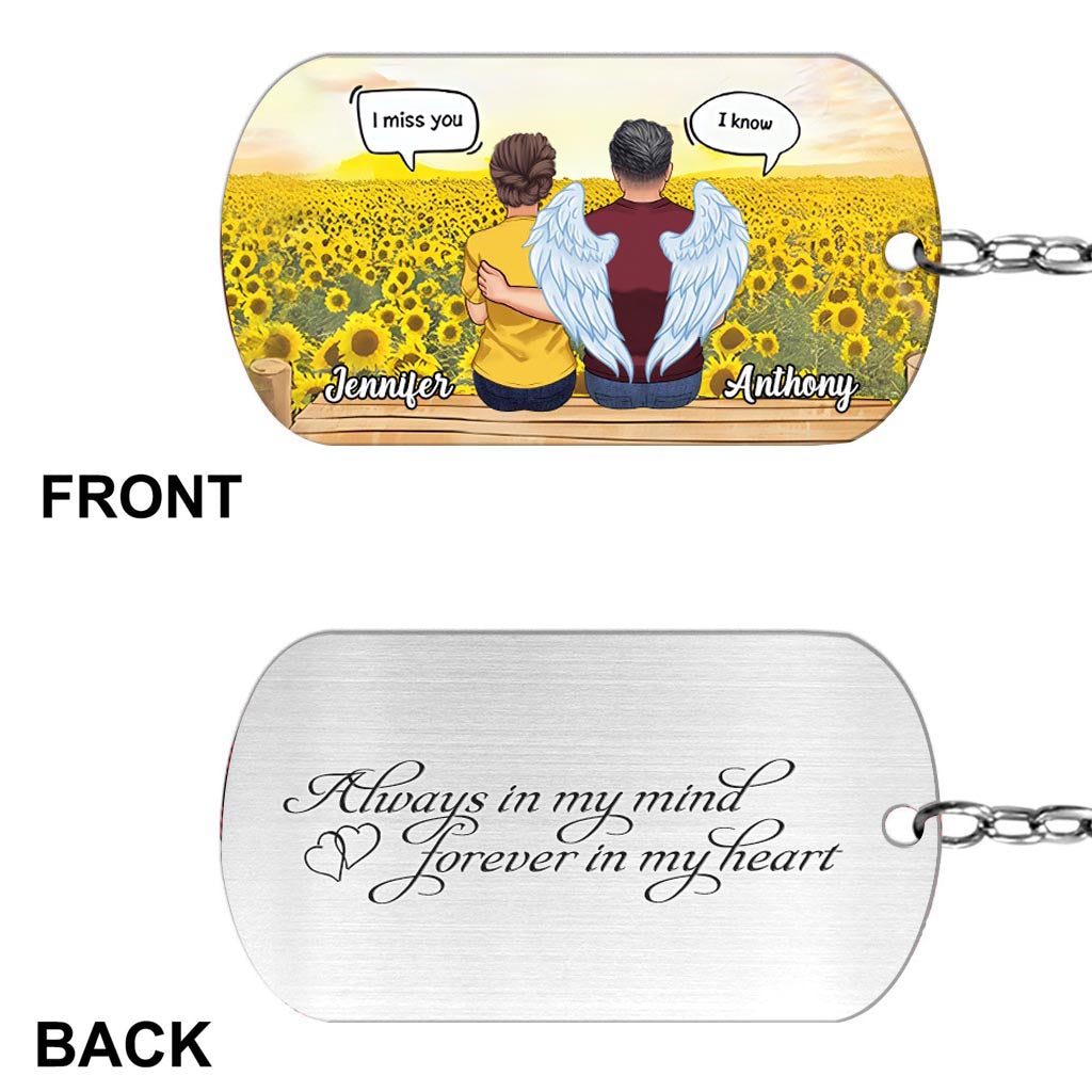 Always On Our Mind - Personalized Memorial Stainless Steel Keychain
