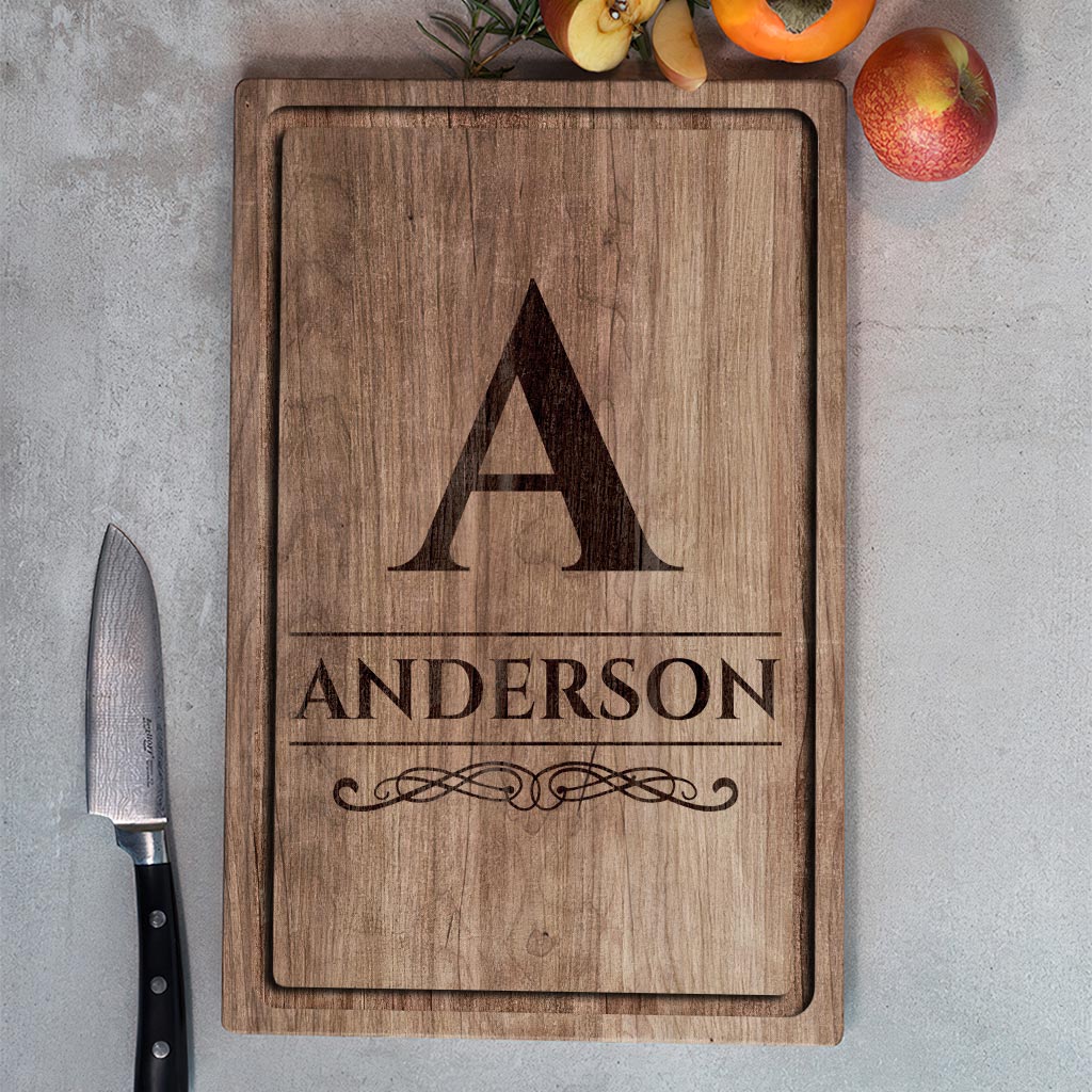 Engraved Wood Chopping Board - Personalized Cooking Cutting Board