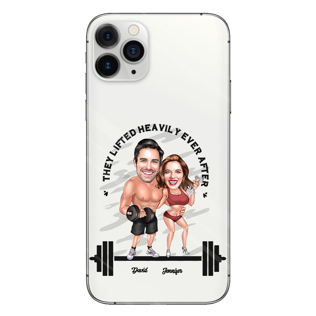 They Lifted Heavily Ever After - Personalized Fitness Clear Phone Case