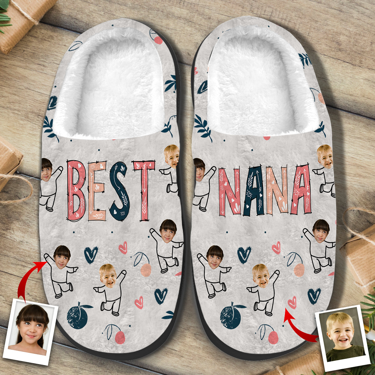 Best Grandma/Nana/Mother/Mama - Personalized Grandma Slippers