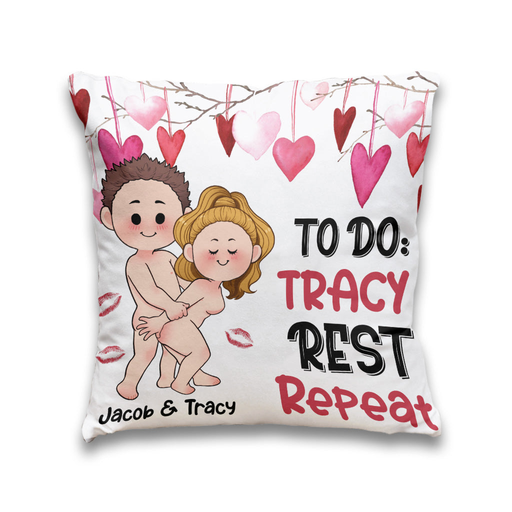 To Do List - Personalized Couple Throw Pillow