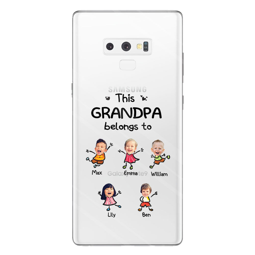 This Grandpa Belongs To - Personalized Grandpa Clear Phone Case