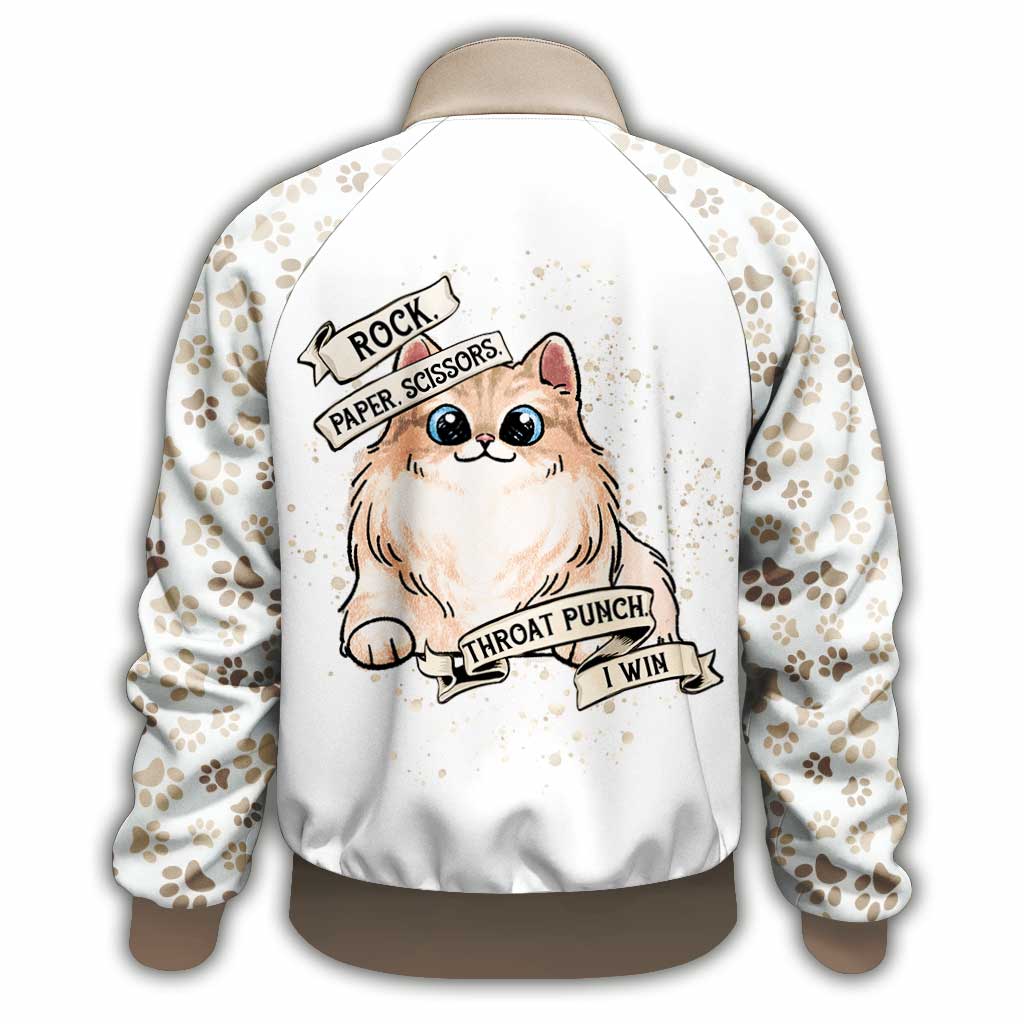 Rock Paper Scissors - Personalized Cat Zip Jacket