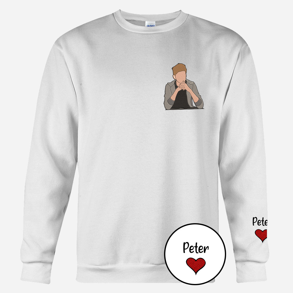 Custom 2D Photo - Personalized Uncle Embroidered Sweater