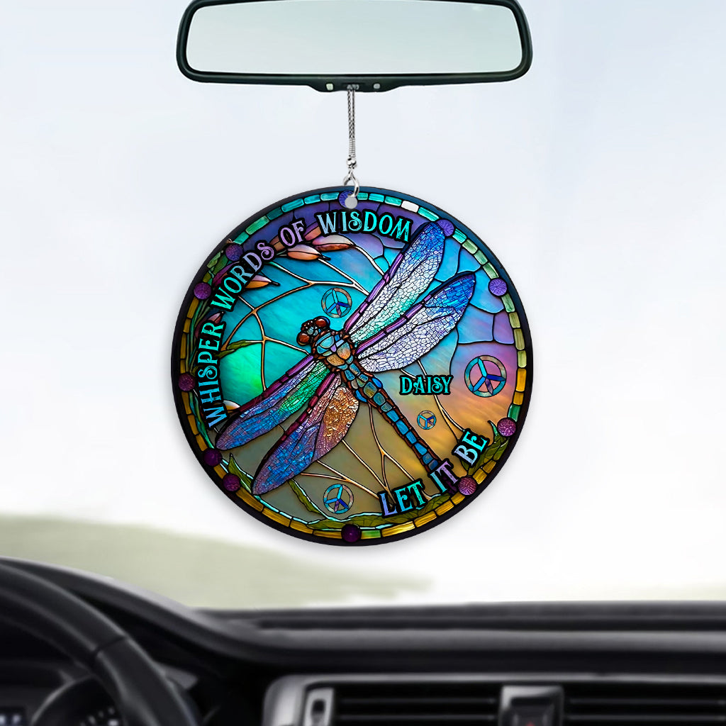 Discover Whisper Words Of Wisdom Let It Be - Personalized Hippie Acrylic Car Hanger