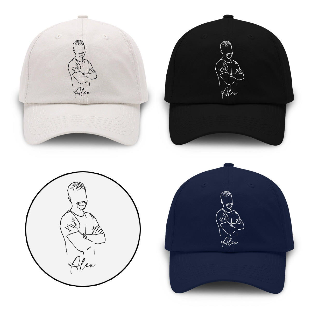 Custom Photo - Personalized Son Embroidered Classic Cap