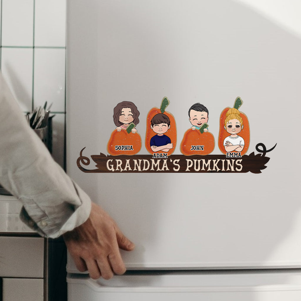 Grandma's Pumpkin - Personalized Grandma Decal Die Cut