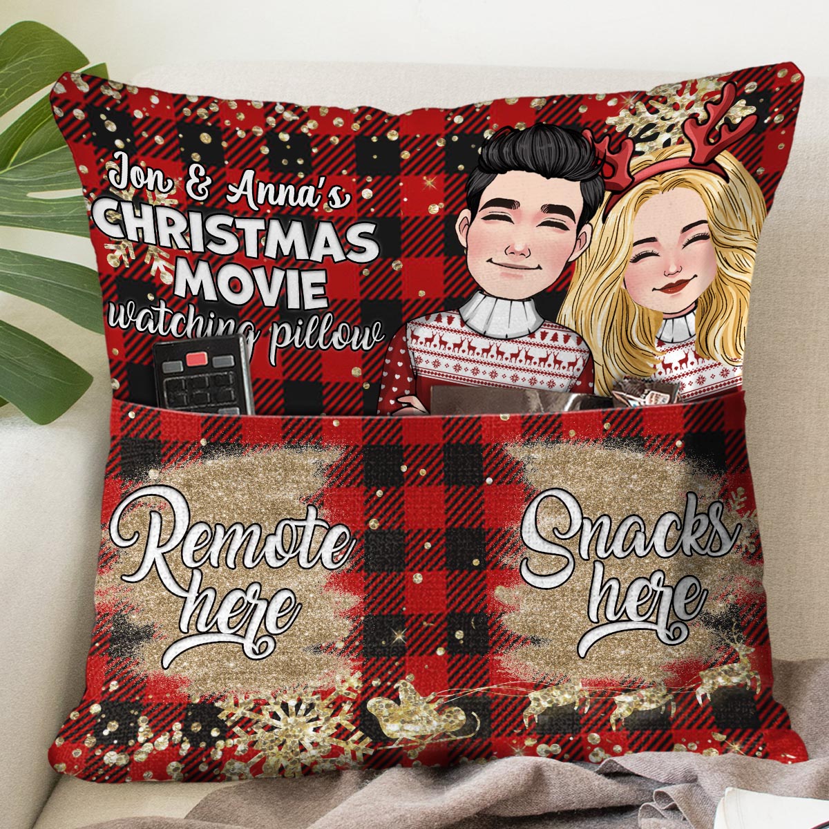 My Spot For Watching Christmas Movies - Personalized Pocket Pillow (In –  Macorner