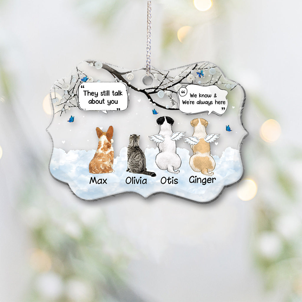 They Still Talk About You - Personalized Dog Medallion Transparent Ornament