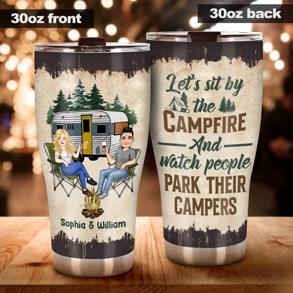 Let's sit by the fire - Funny, Customized Camping Mugs – Jammin