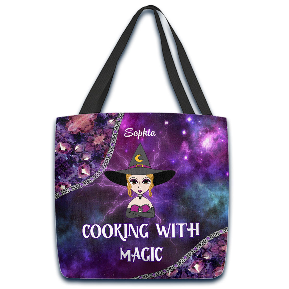 Cooking With Magic - Personalized Witch Tote Bag