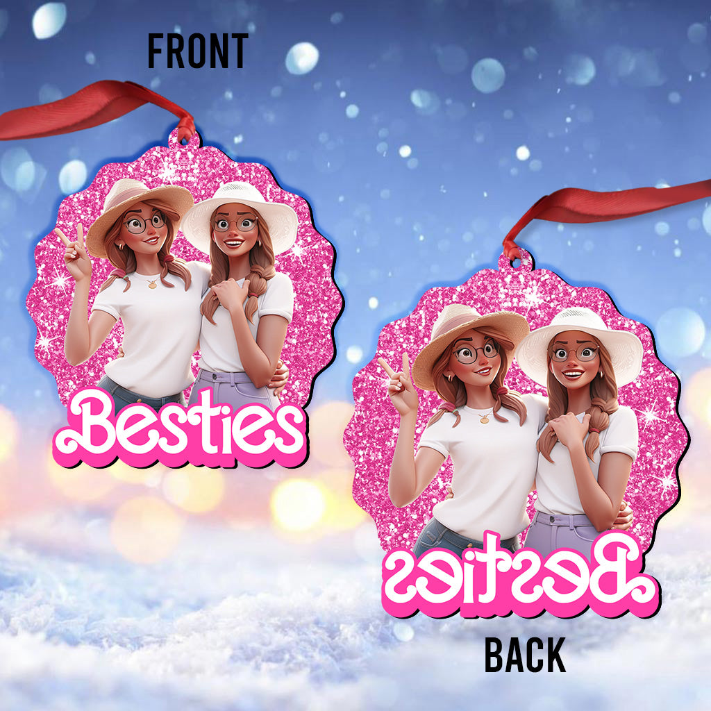 Pink Besties - Gift for friend - Personalized Ornament