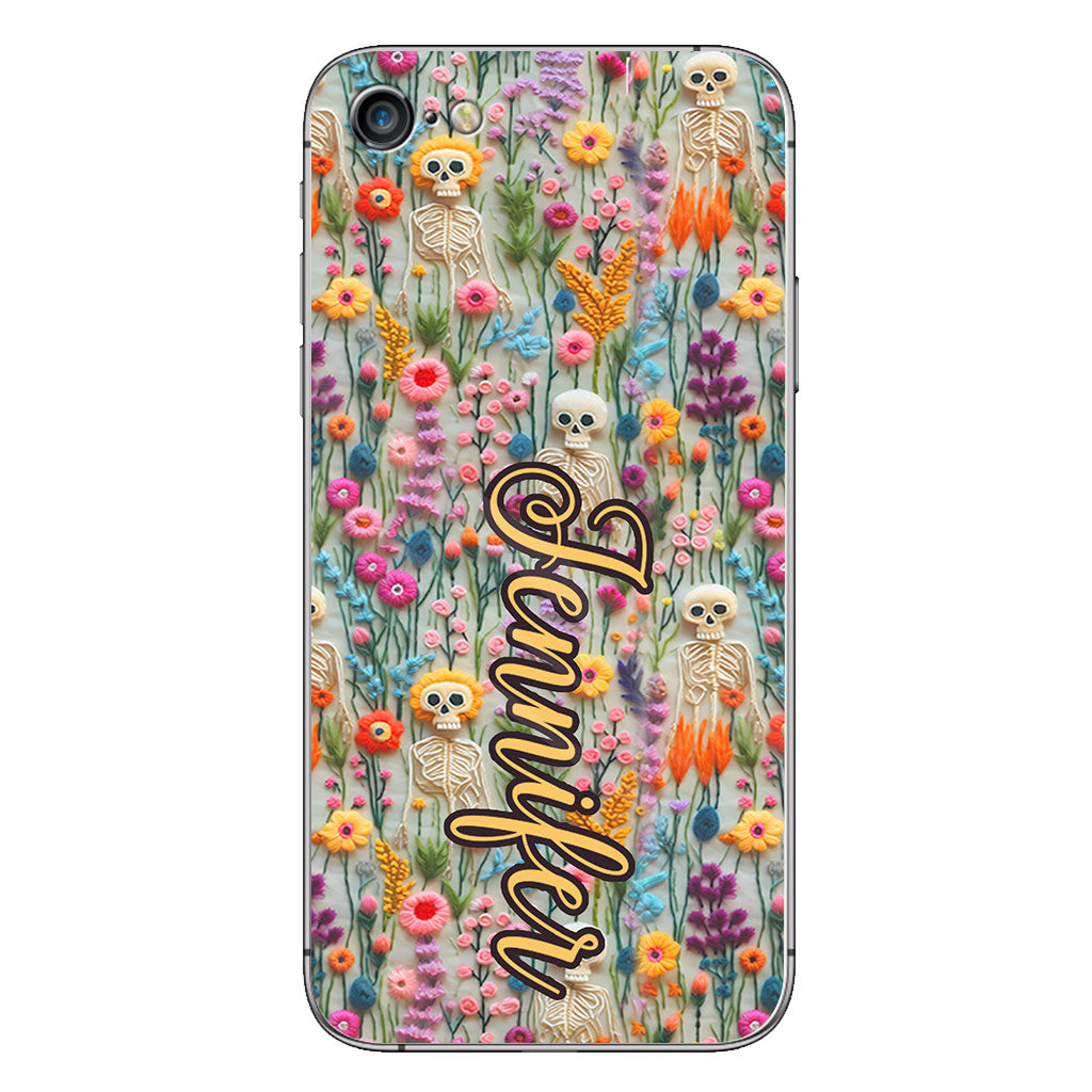 Floral Skeleton - Personalized Skull Phone Case