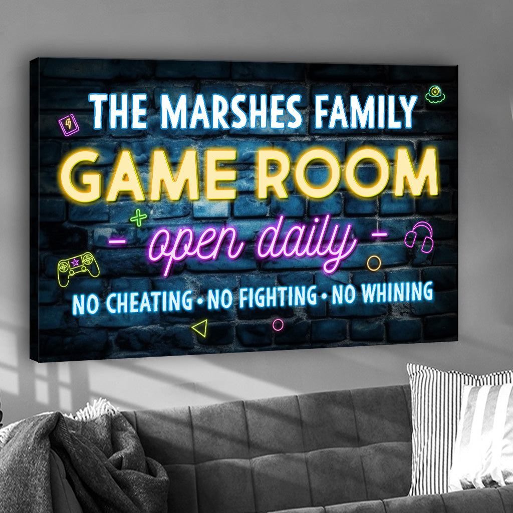 Game Room - Personalized Video Game Canvas And Poster