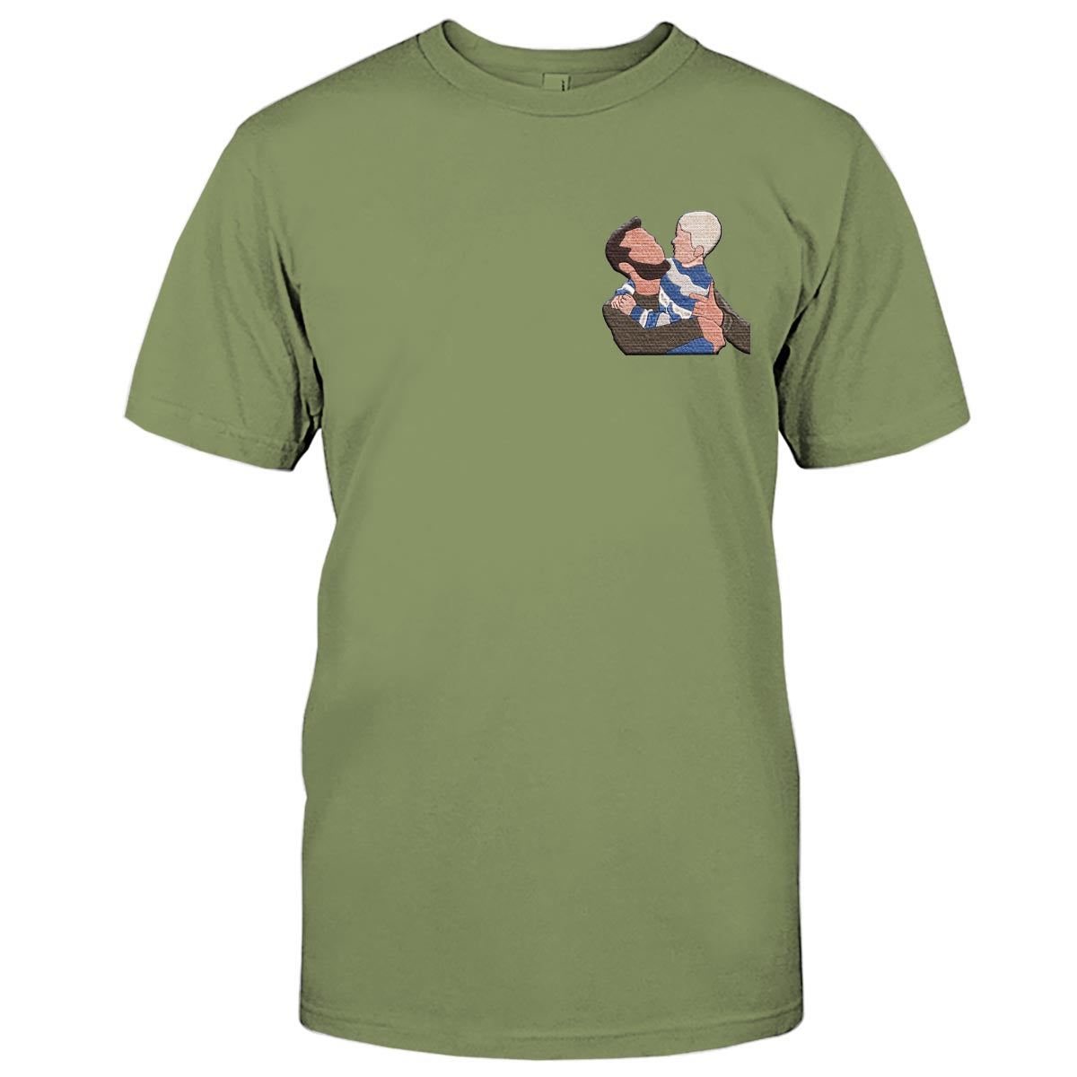 Custom 2D Photo - Personalized Uncle Embroidered T-shirt