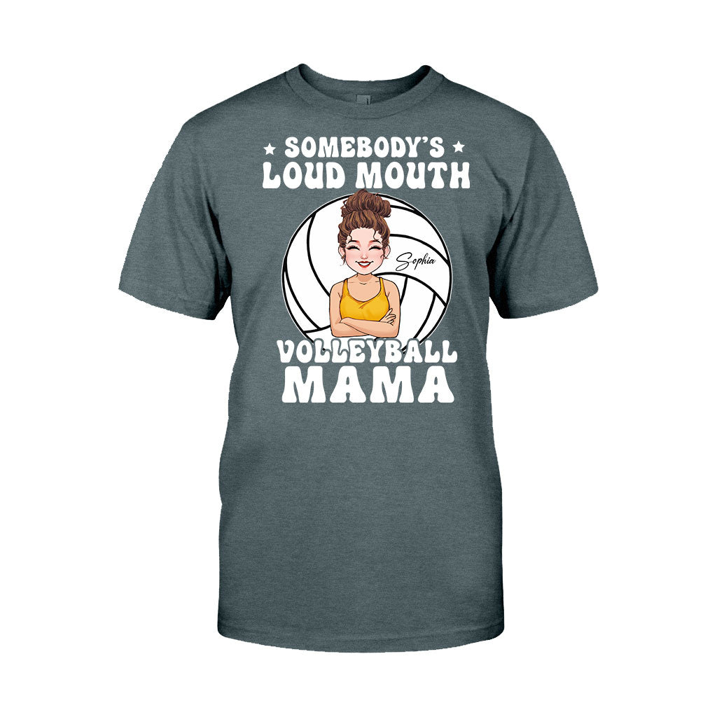 Loud Mouth Volleyball Mama - Personalized Volleyball T-shirt And Hoodie