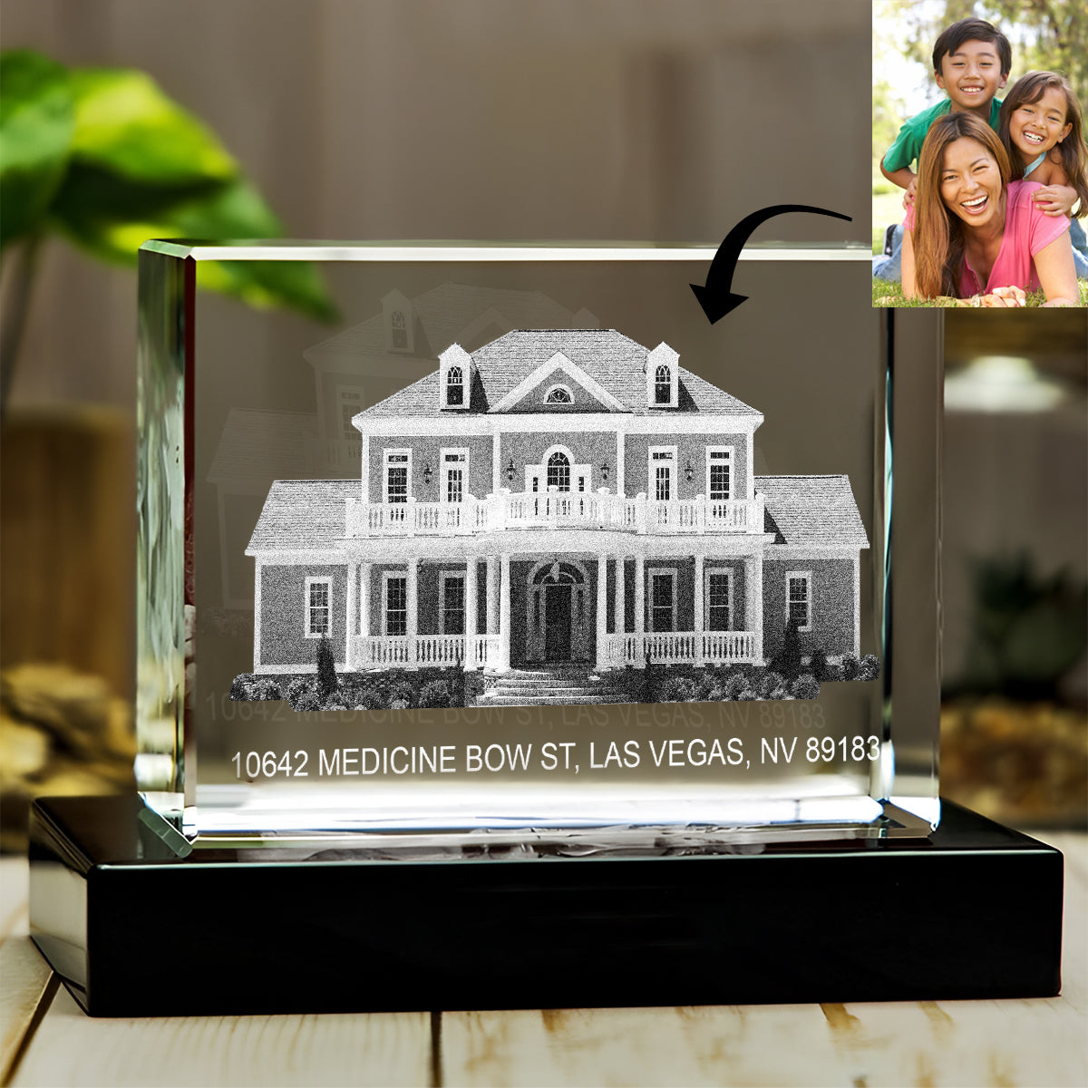 Crystal Decoration Housewarming Gifts New Home Ideas, Laser Engraved Best  House