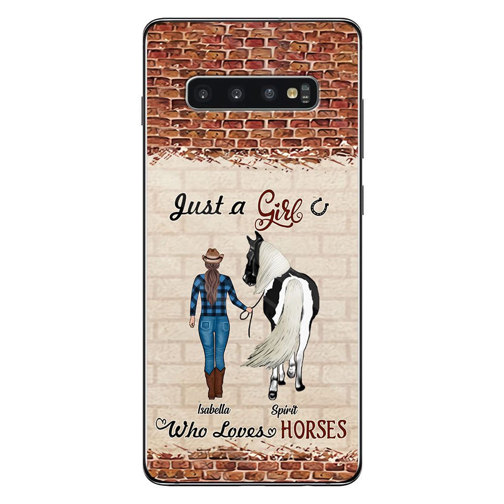 Just A Girl Who Loves Horses - Personalized Horse Phone Case