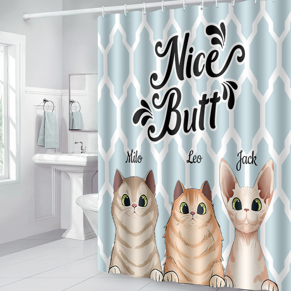 Nice butt - Dog gift for dog lover, cat lover - Personalized Shower Curtain