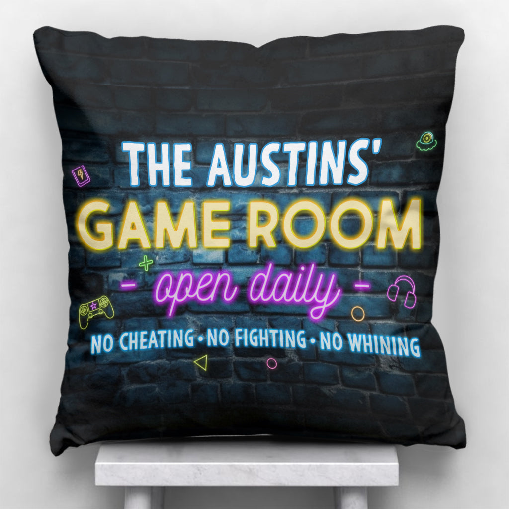 Game Room - Personalized Video Game Throw Pillow