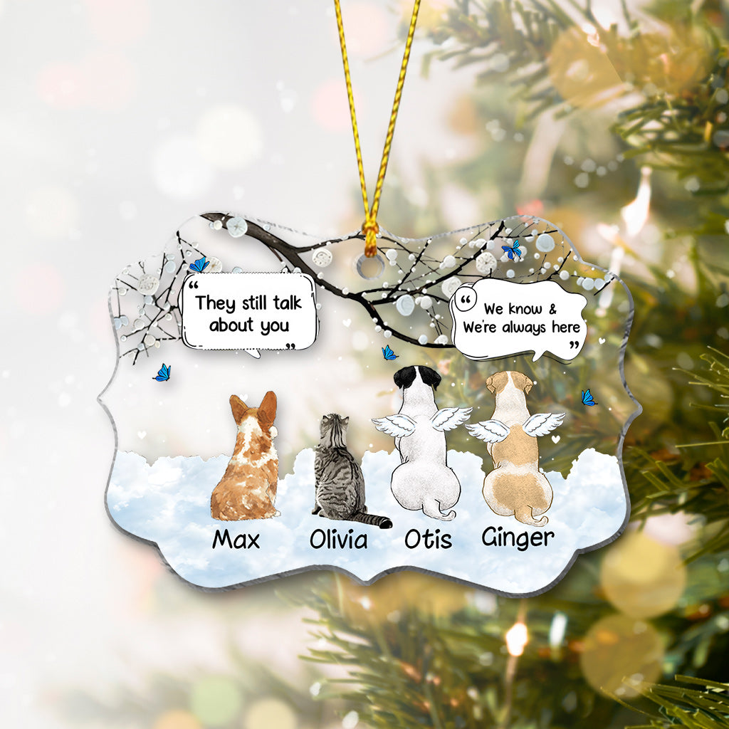 They Still Talk About You - Personalized Dog Medallion Transparent Ornament