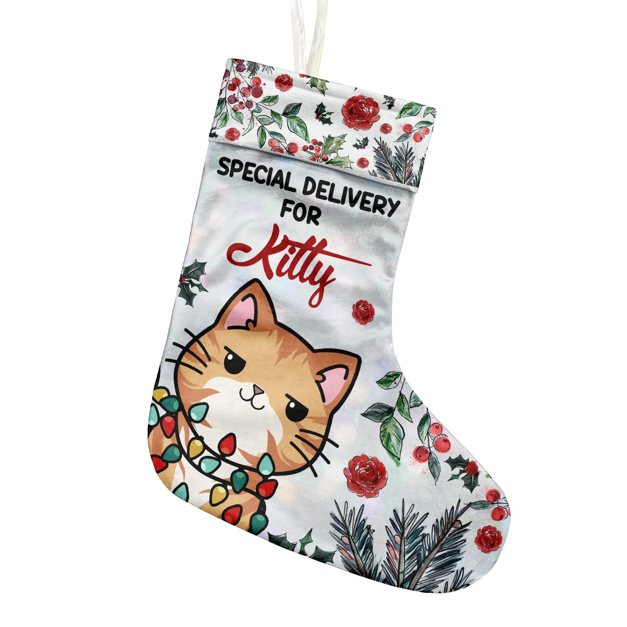 Special Delivery - Personalized Cat Christmas Stockings