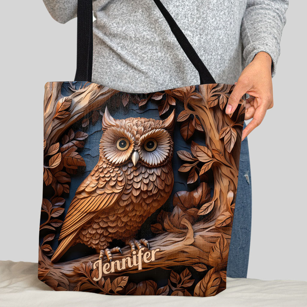 Just A Girl Who Loves Owls - Personalized Owl Tote Bag