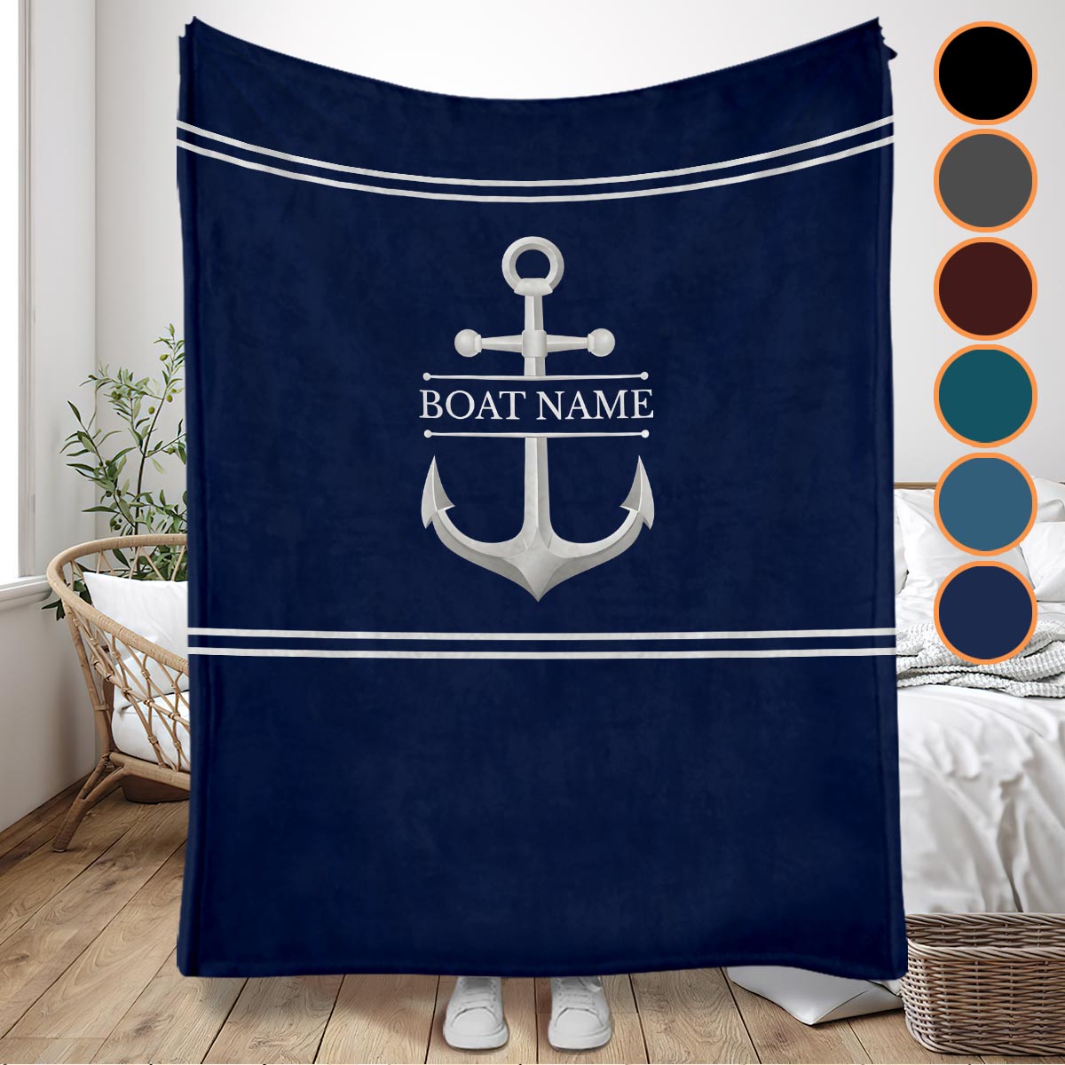 Welcome Aboard - Personalized Pontoon Blanket