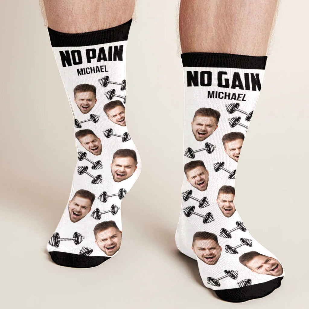 No Pain No Gain - Personalized Fitness Socks