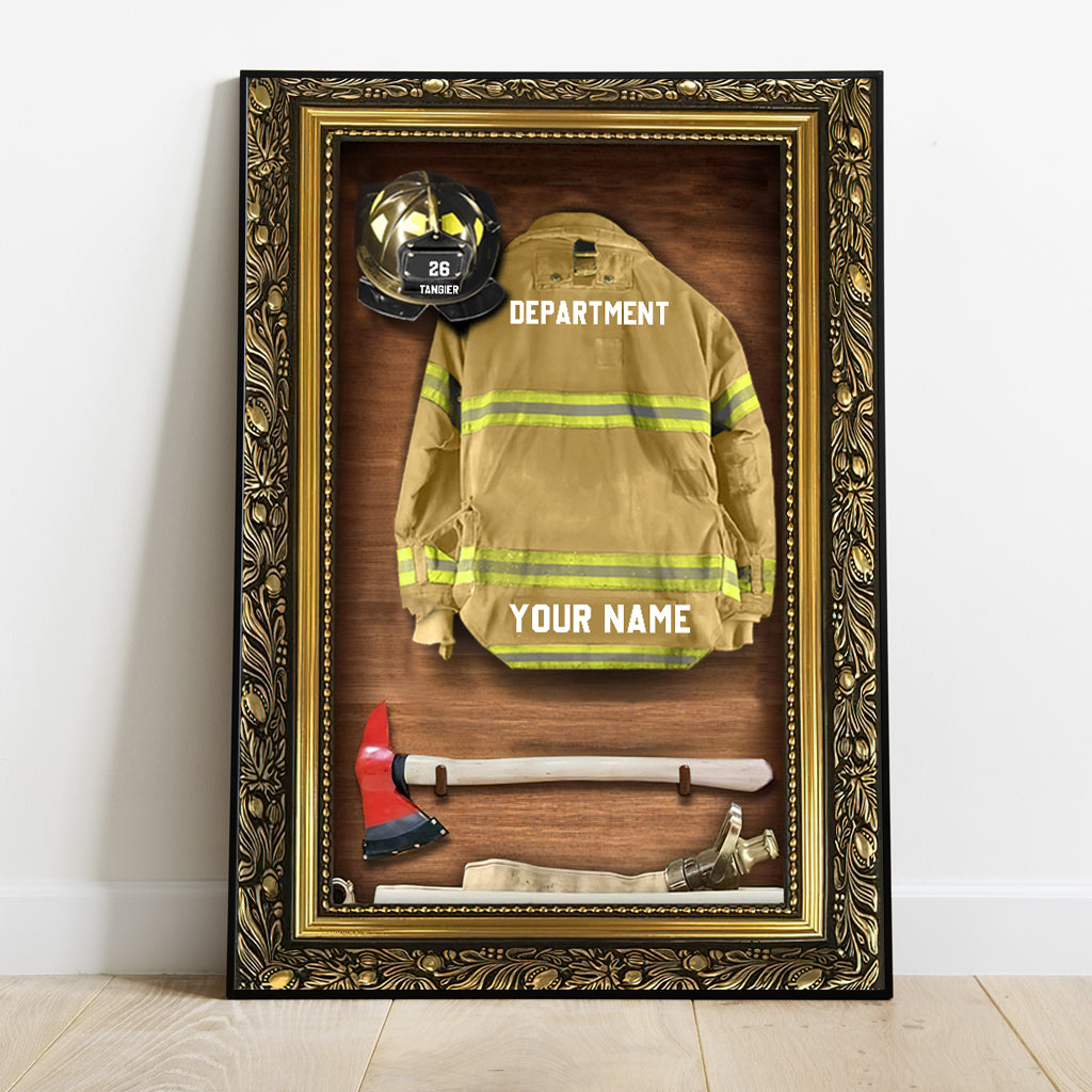 Firefighter Armor - Personalized Firefighter Canvas And Poster