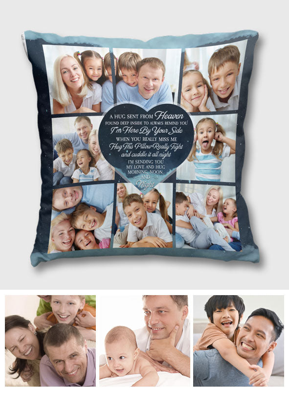 A Hug Sent From Heaven - Personalized Memorial Throw Pillow